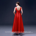 Alibaba Elegante Long New Designer Cap Sleeve Red Color A Line Vestidos de noite ou vestido de dama de honra LE37